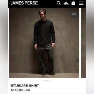 New James Peres black shirt